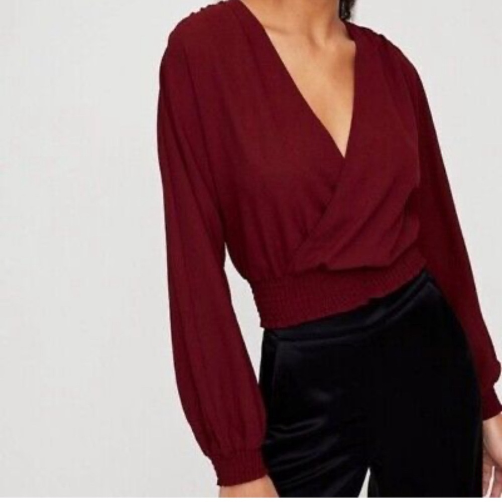 Wilfred Burgundy Blouse